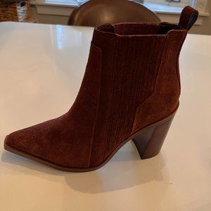Brown Vince Camuto Suede Ankle Boots, Size 7.5, Like New